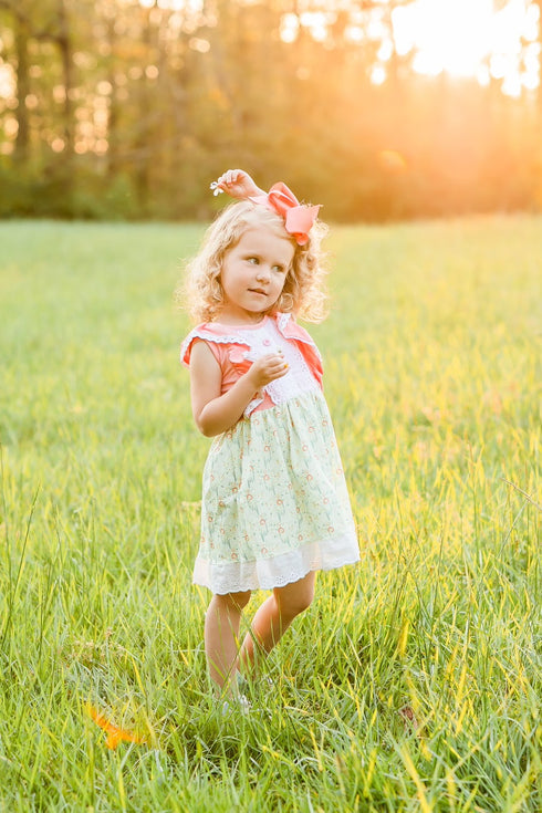 Bowtism Oh So Sweet Lace Dress with Matching Bow - Bowtism